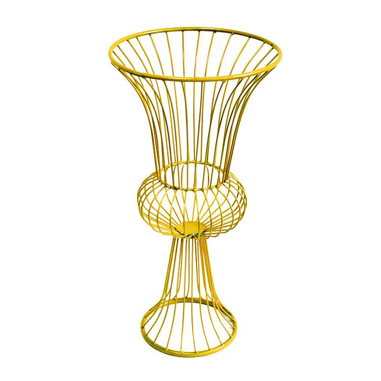 中式西式铁艺罗马花盆铁艺镂空花瓶摆件 主桌花器路引 家居布置细节图