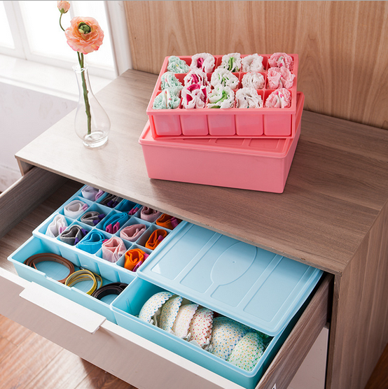 Brand new soft box body three-piece set of plastic underwear box, underpants and socks storage box Application Scenario