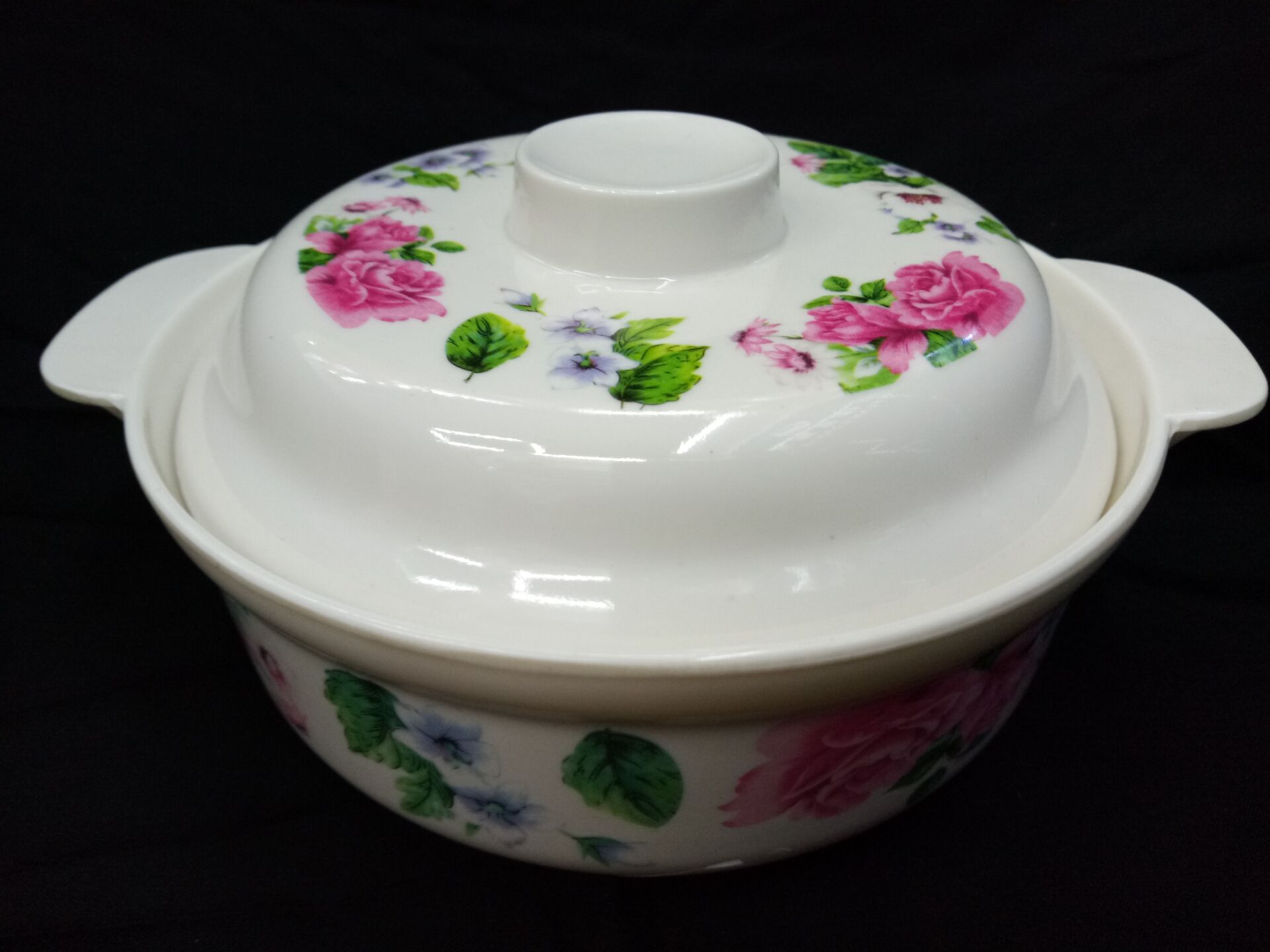 6.5 inches double ear covered bowl 1351