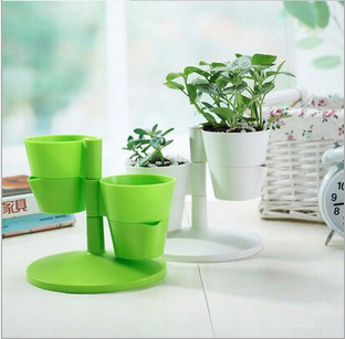Desk mini flower pot organizer Pen bucket organizer Rotary flower pot organizer