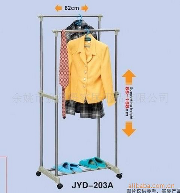 Double rod hanger landing single rod stainless steel extension telescopic lift hanger TV TV shopping