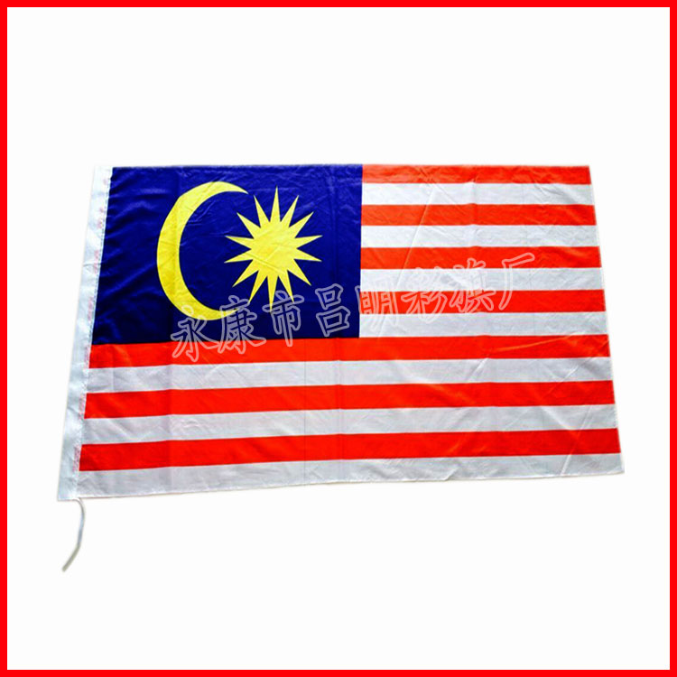 供应90*180cm马来西亚国旗 涤沦75D旗帜