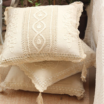 炫艺绣品 纯棉手工编织抱枕 沙发靠垫靠枕 可含芯