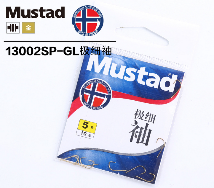 Mustad慕斯达正品挪威钩极细袖极细黑袖 竞技钓钩细节图