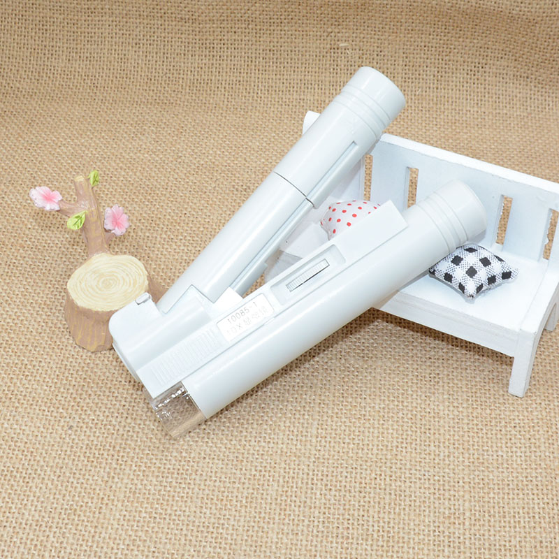 Factory direct sales with lamp double tube 40x 80x 100x portable microscope magnifying glass 10085-2
