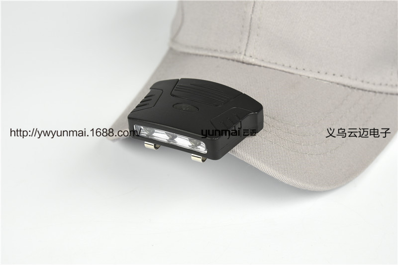 批发 3*LED帽檐灯 夹帽式手电 户外 帽沿灯 钓鱼灯产品图
