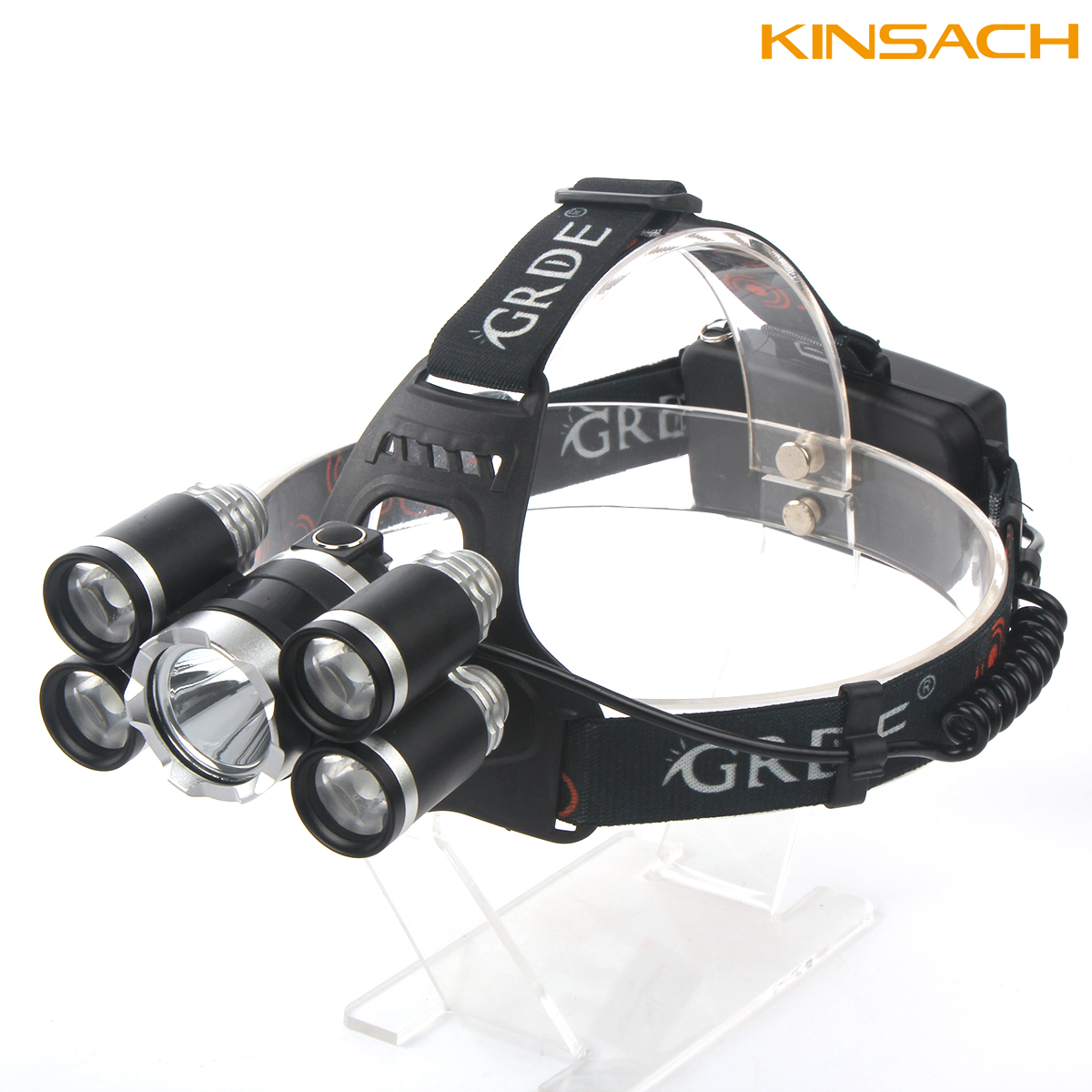 2018 new Kinsach multi-head light USB charging outdoor camping strong head light
