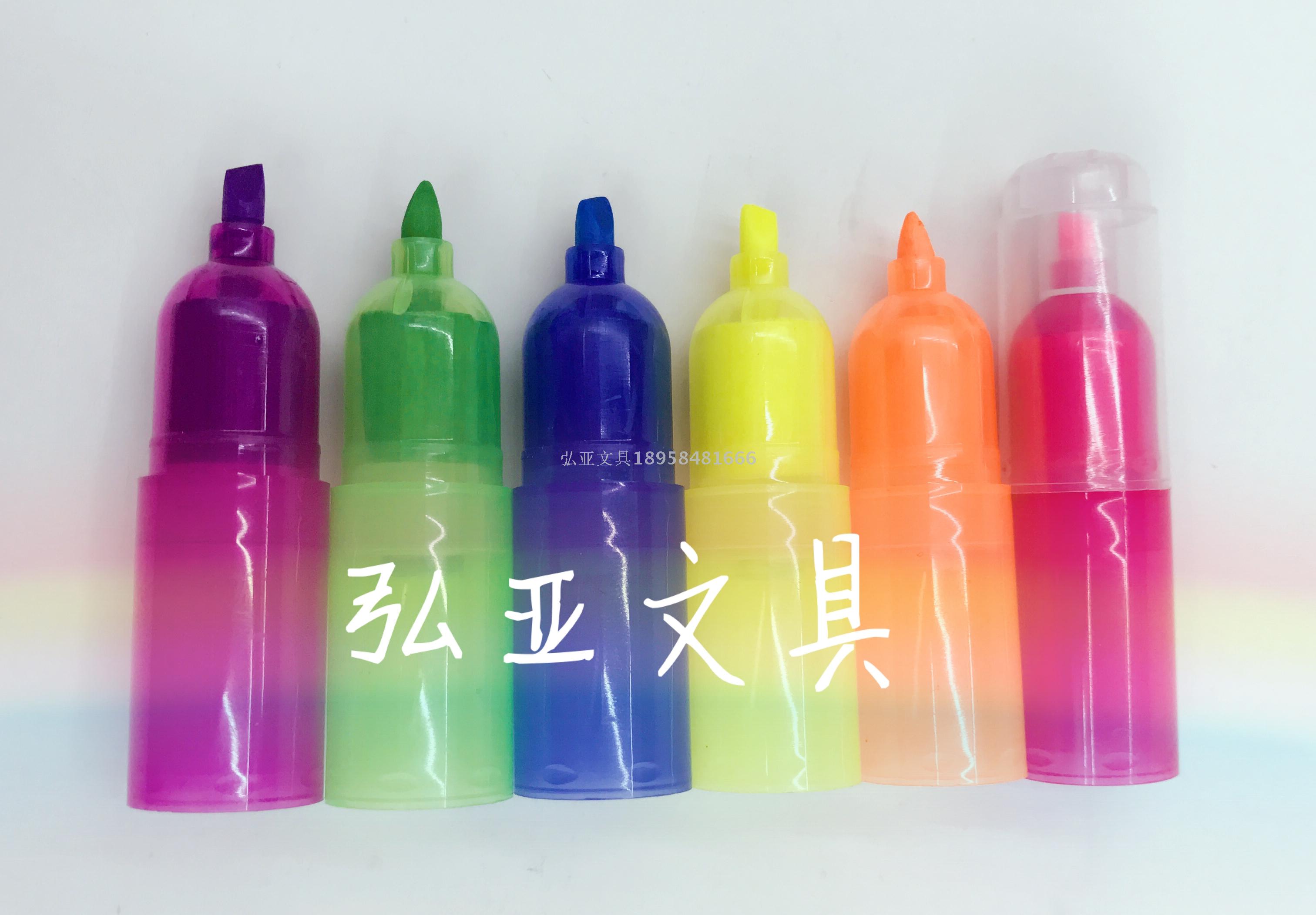 彩虹荧光笔 多节迷你荧光笔 可自由拼接小荧光笔 6色产品图