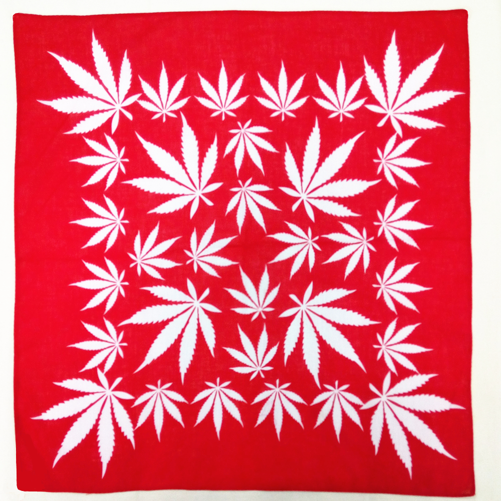 纯棉55公分头巾户外骑行多功能定制百变头巾枫叶细节图