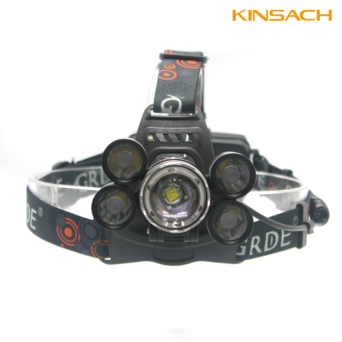 kinsach multifunctional headlight Outdoor mining light night fishing light Searchlight Rechargeable long range flashlight thumbnail
