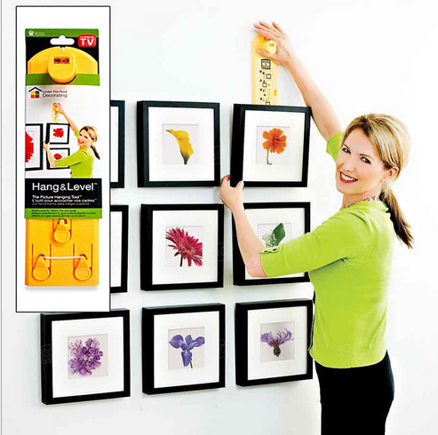 Balance ruler installation, photo frame level tape position determination, nail album balance ruler, TV TV shopping