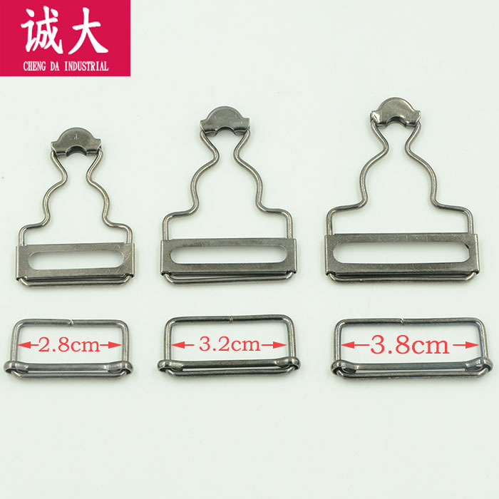 金属背带裤扣子女士牛仔裤背带裙配件葫芦纽扣吊带挂钩日字背带扣细节图