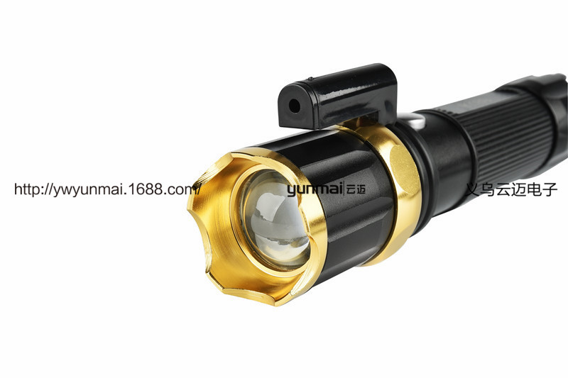 XPE激光手电筒 变焦远射手电 LED强光手电筒 户外照明灯细节图