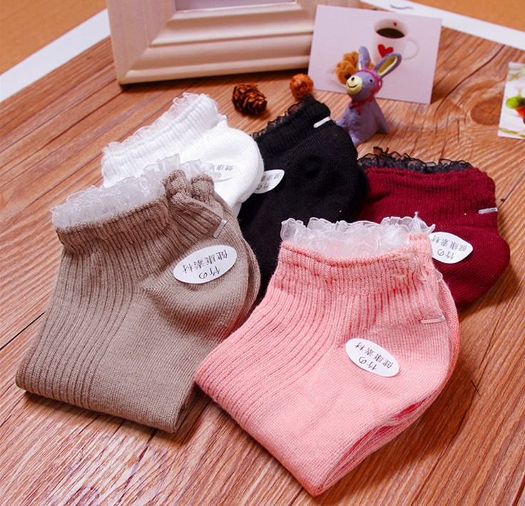 纯色袜子黑白色薄款蕾丝花边糖果色船袜竹纤维短袜女