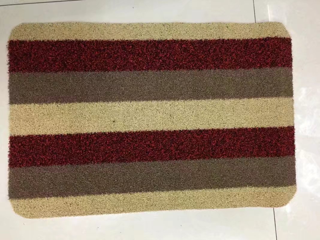 PVC base cut velvet mat, scratch-off and soil-scraping mat, mat, lawn silk mat, outdoor mat, 38*58cm full figure