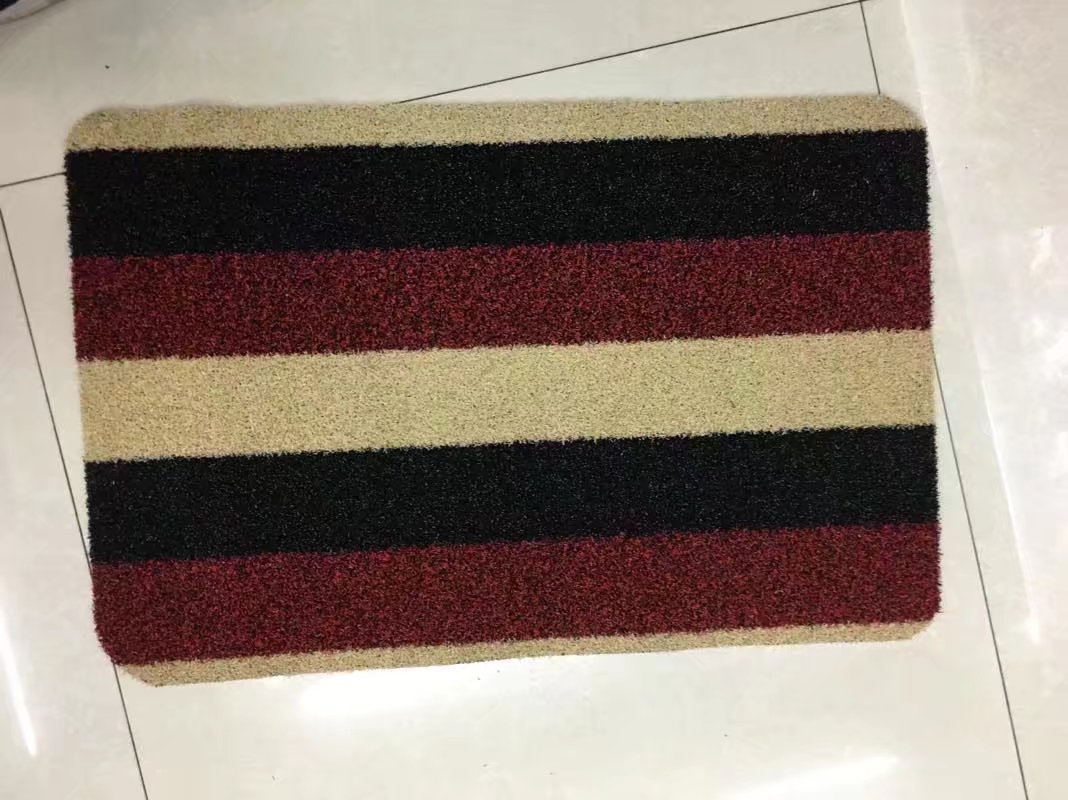 PVC base cut velvet mat, scratch-off and soil-scraping mat, mat, lawn silk mat, outdoor mat, 38*58cm details Picture