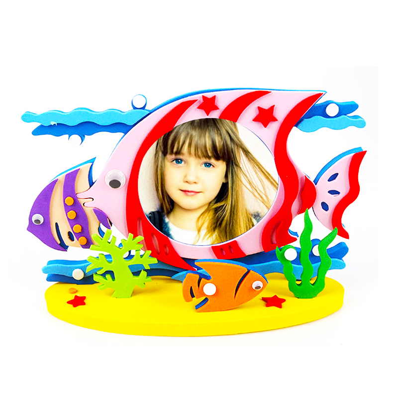 儿童EVA手工编织篮子 粘贴画儿童益智拼图玩具细节图