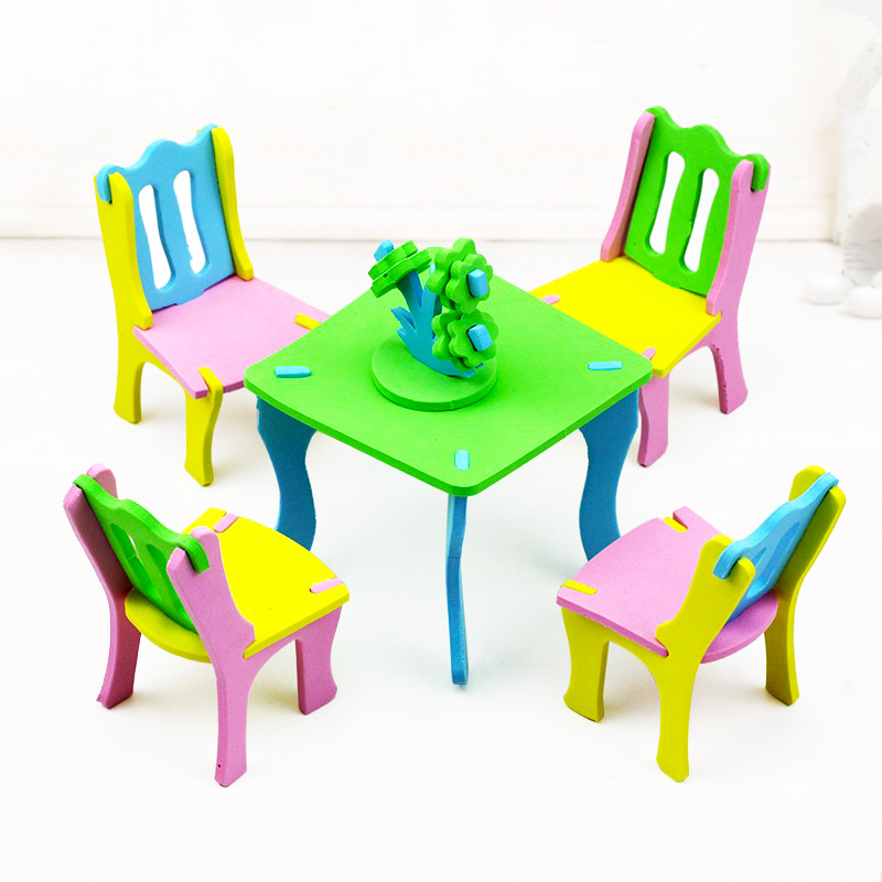 EVA小立体家具模型儿童DIY手工3D制作玩具