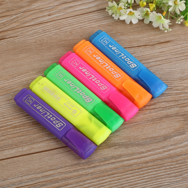 Fluorescent pen, colorful and eye-catching marker pen, student key knowledge marking marker pen details Picture