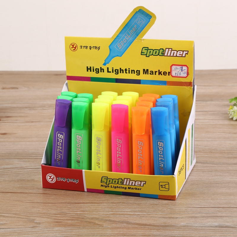 荧光笔彩色醒目标记笔学生重点知识标注记号笔