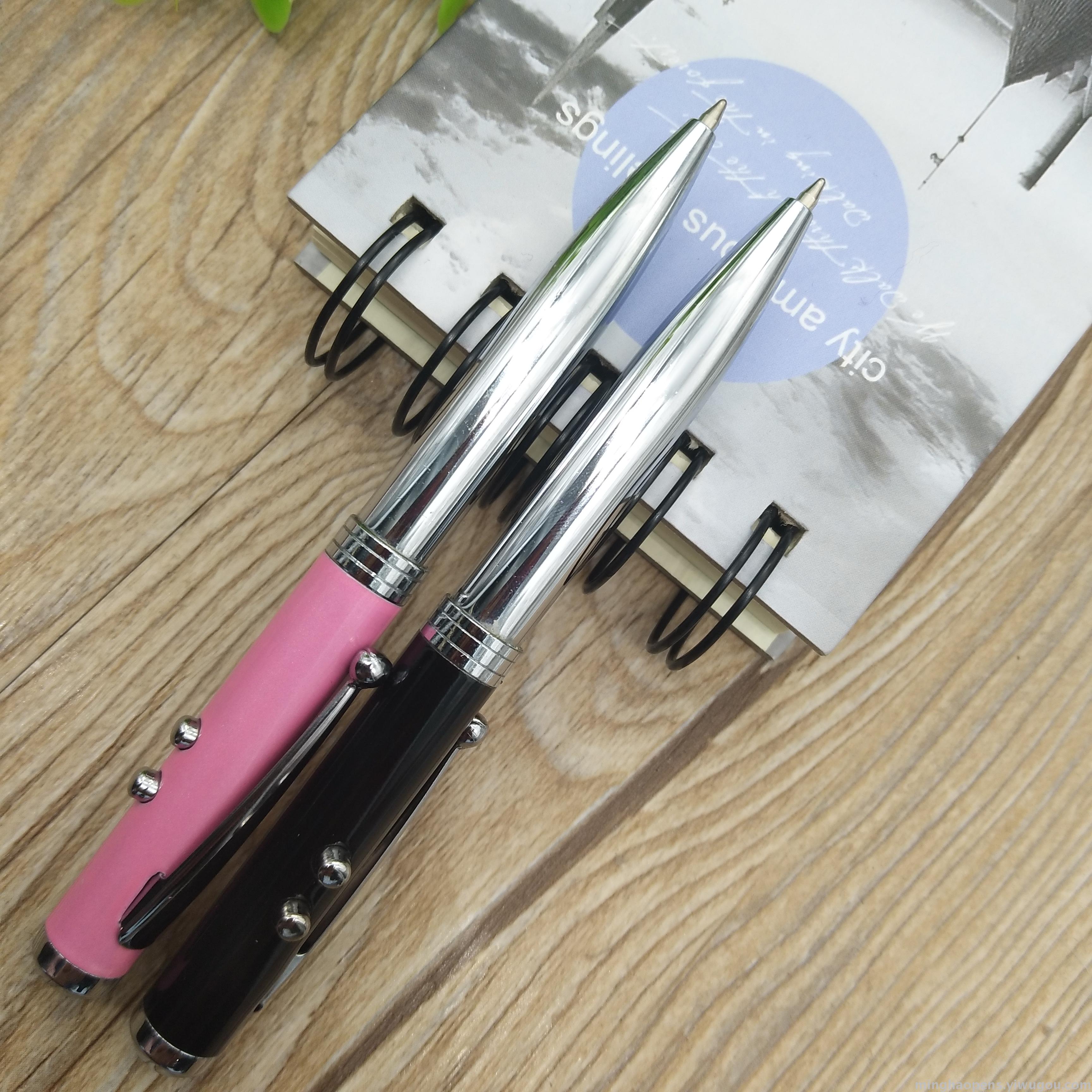 Customized LOGO multi-functional metal ballpoint pen and lamp pen for three-in-one laser business gift pen Specification image