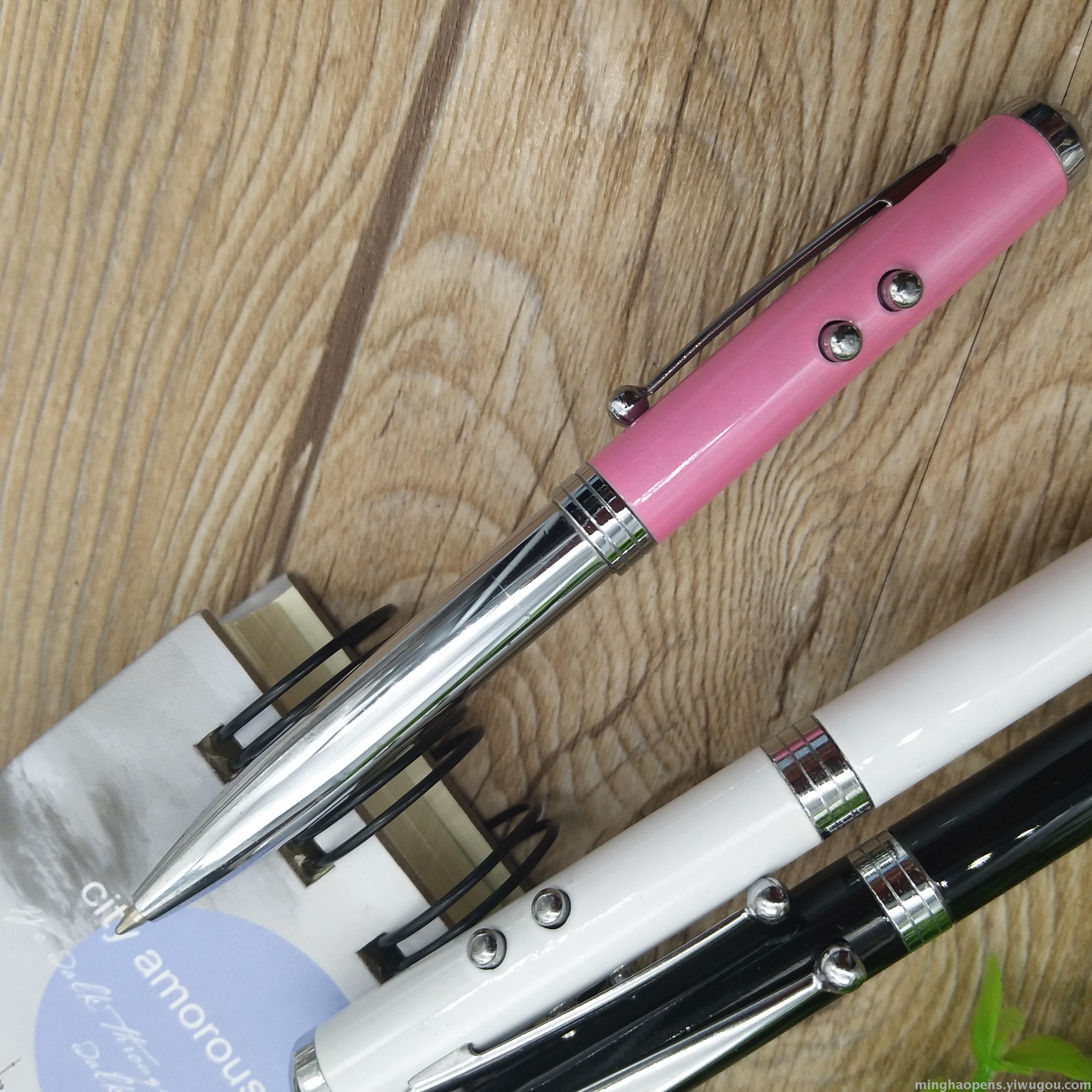 Customized LOGO multi-functional metal ballpoint pen and lamp pen for three-in-one laser business gift pen Application Scenario