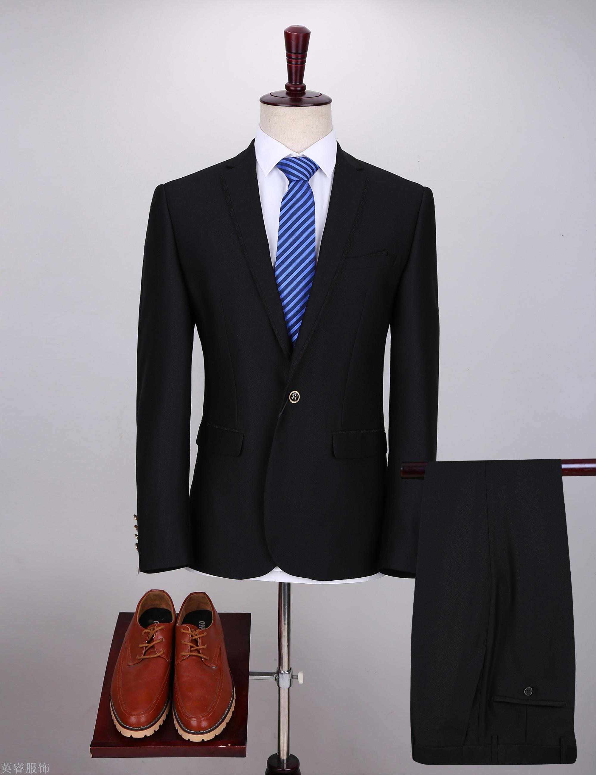 Korean-style men's suit, formal suit, fitted business suit, groom's dress, work clothes