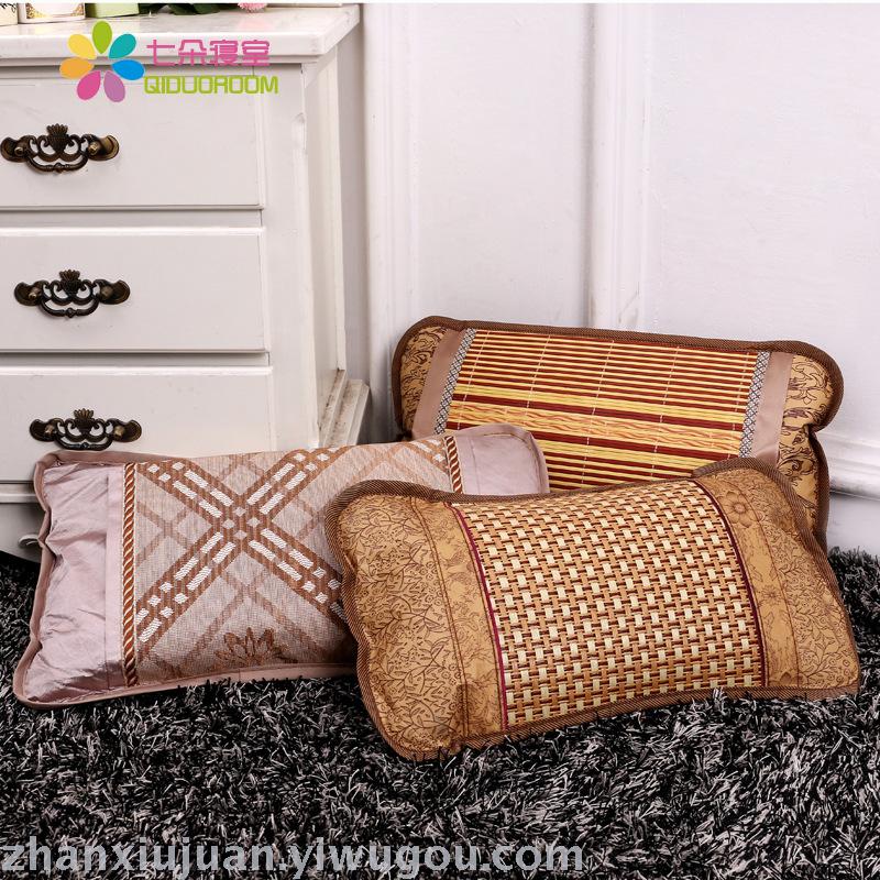 义乌好货  夏季凉席枕头 学生宿舍单人枕 儿童竹藤双面保健枕