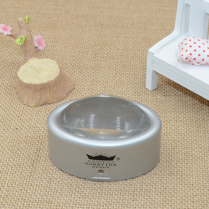 Ingot desktop reading magnifier with light Oval newspaper reading mirror j808A