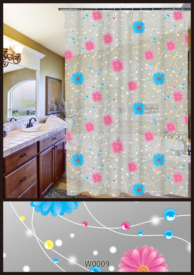 厂家直销：PEVA印花浴帘，防水防霉，外贸出口爆款产品图