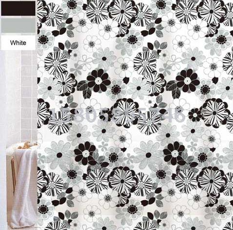 Factory direct sales: PEVA printed thickened bath curtain, with 12 sets of colorful gourd rings Application Scenario