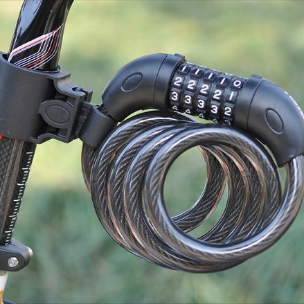 TY566五位密码锁 自行车锁单车密码锁摩托车锁钢缆锁带架子