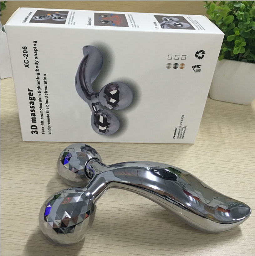瘦脸神器3D滚轮瘦脸按摩器2轮塑形紧肤美容按摩仪