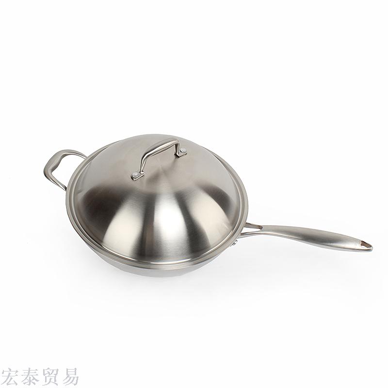 Fengzi Three Layer 304 Stainless Steel Wok Physical Non-Stick Induction Cooker Through Cbff Specification drawing