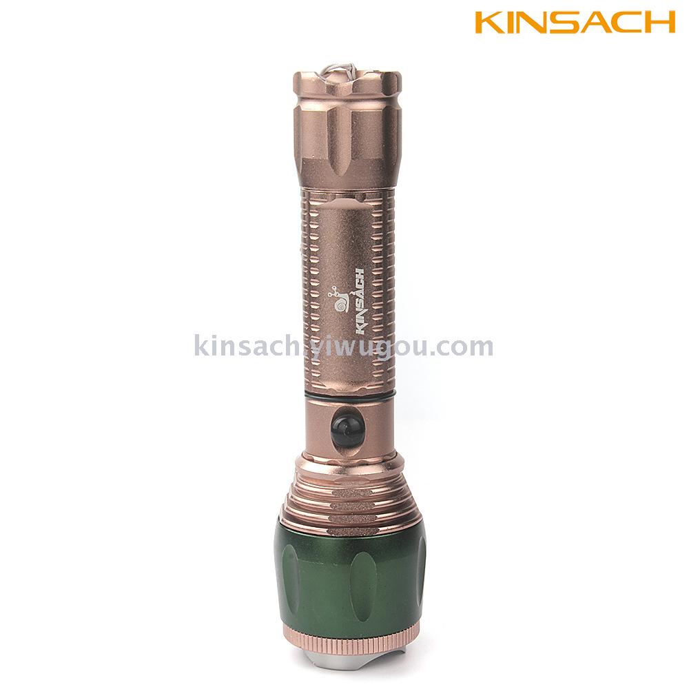 Strong Light flashlight rechargeable LED Long Shot King Mini zoom searchlight 0518B