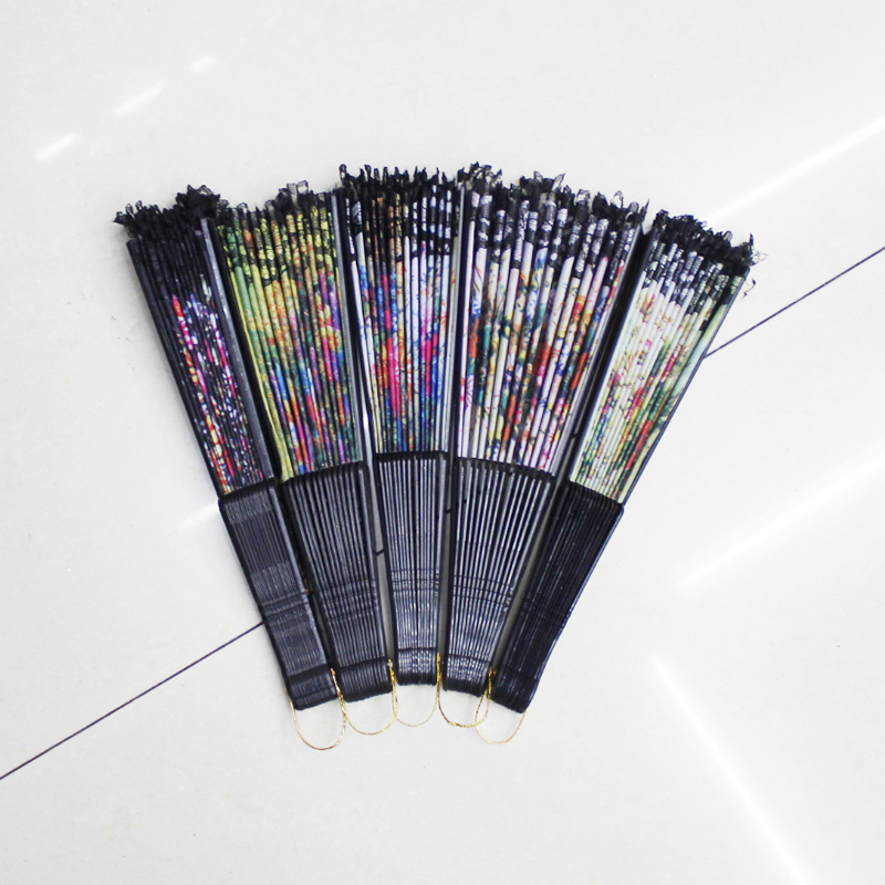 Black Pole Folding Fan Chinese Style Lace Lace Fan Gift Ancient Style Dance Small Fan Application Scenario