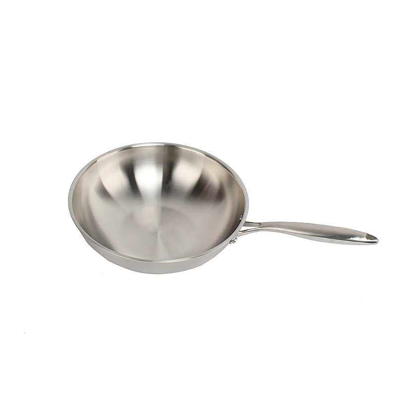 风姿采复合钢炒锅 家用不粘炒菜锅 不锈钢炒锅产品图