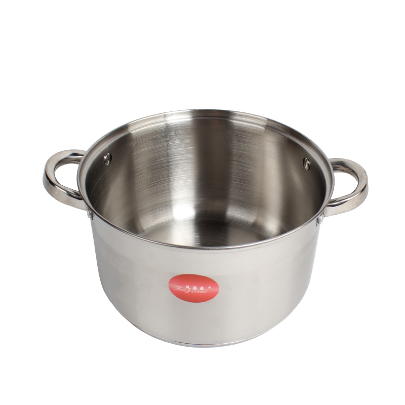 不锈钢玻璃盖汤锅三件套 双耳弧形锅煲汤产品图