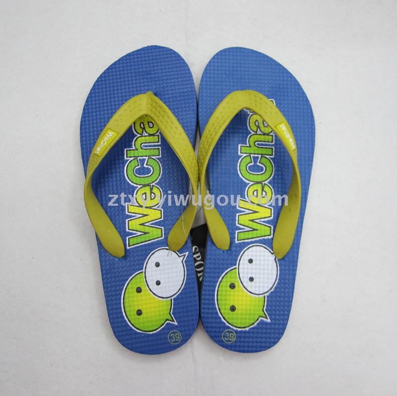 Blue WeChat EVA flip-flop sandals for beach