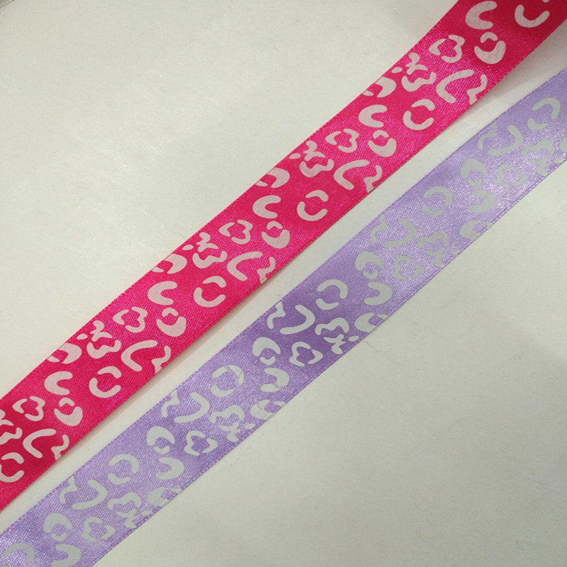 8 minutes 2.5 cm leopard print ribbon printed clothing, gift packaging, hair accessories, accessories and accessories Application Scenario