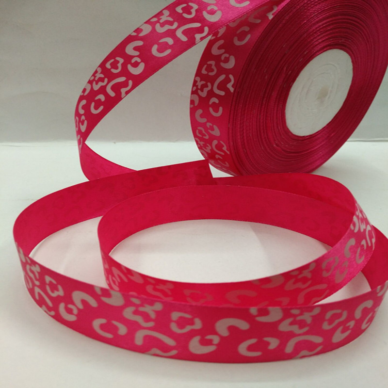 8 minutes 2.5 cm leopard print ribbon printed clothing, gift packaging, hair accessories, accessories and accessories Specification image