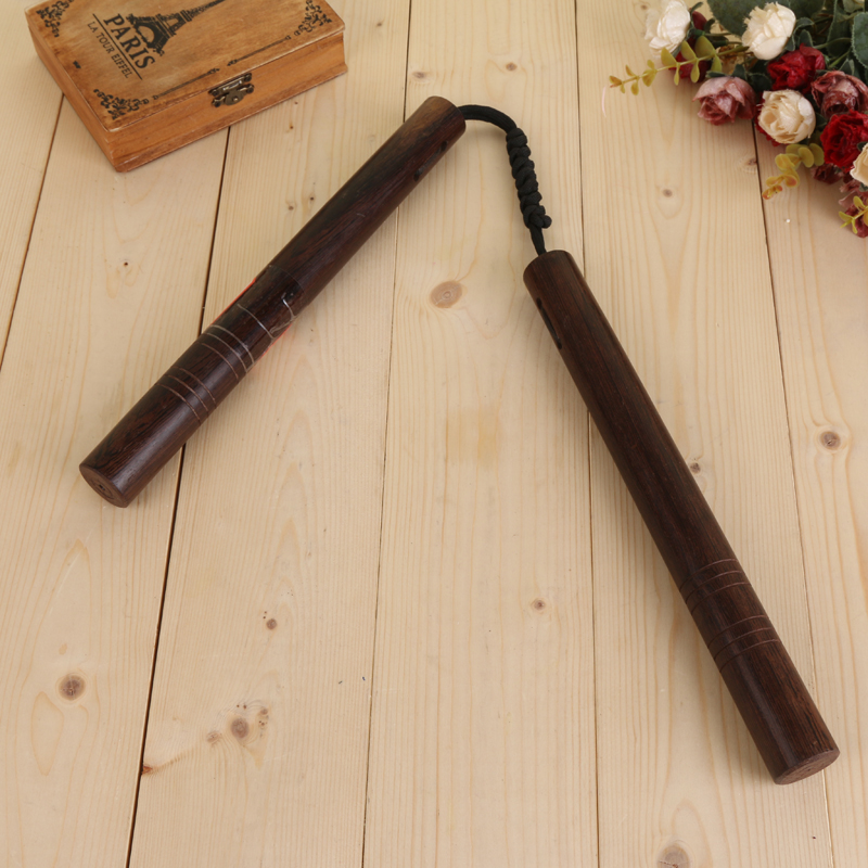 厂家直销 鸡翅木双节棍木制双节棍防身健身