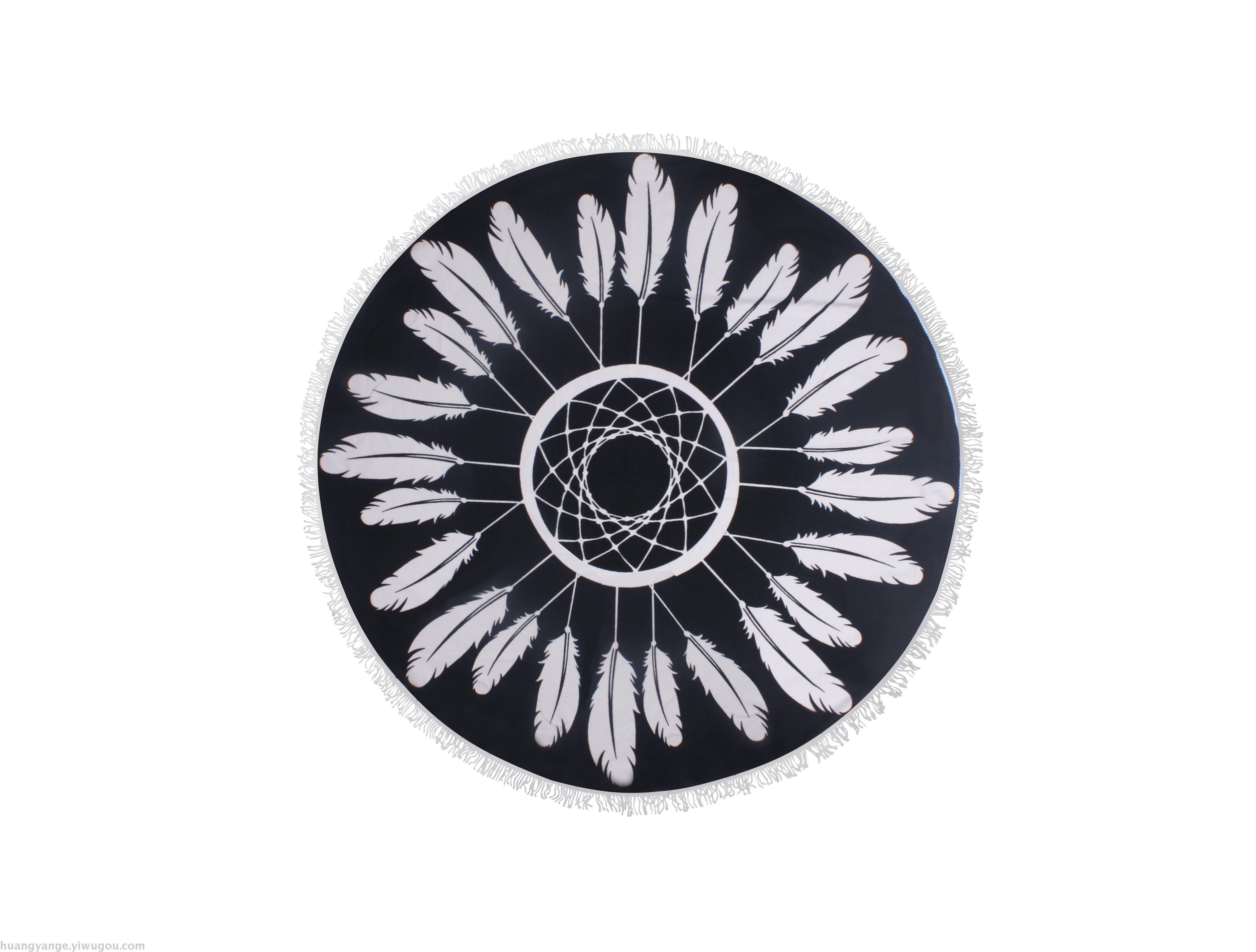 Round beach towel, oversized round tassel round blanket, round scarf, bath towel Application Scenario