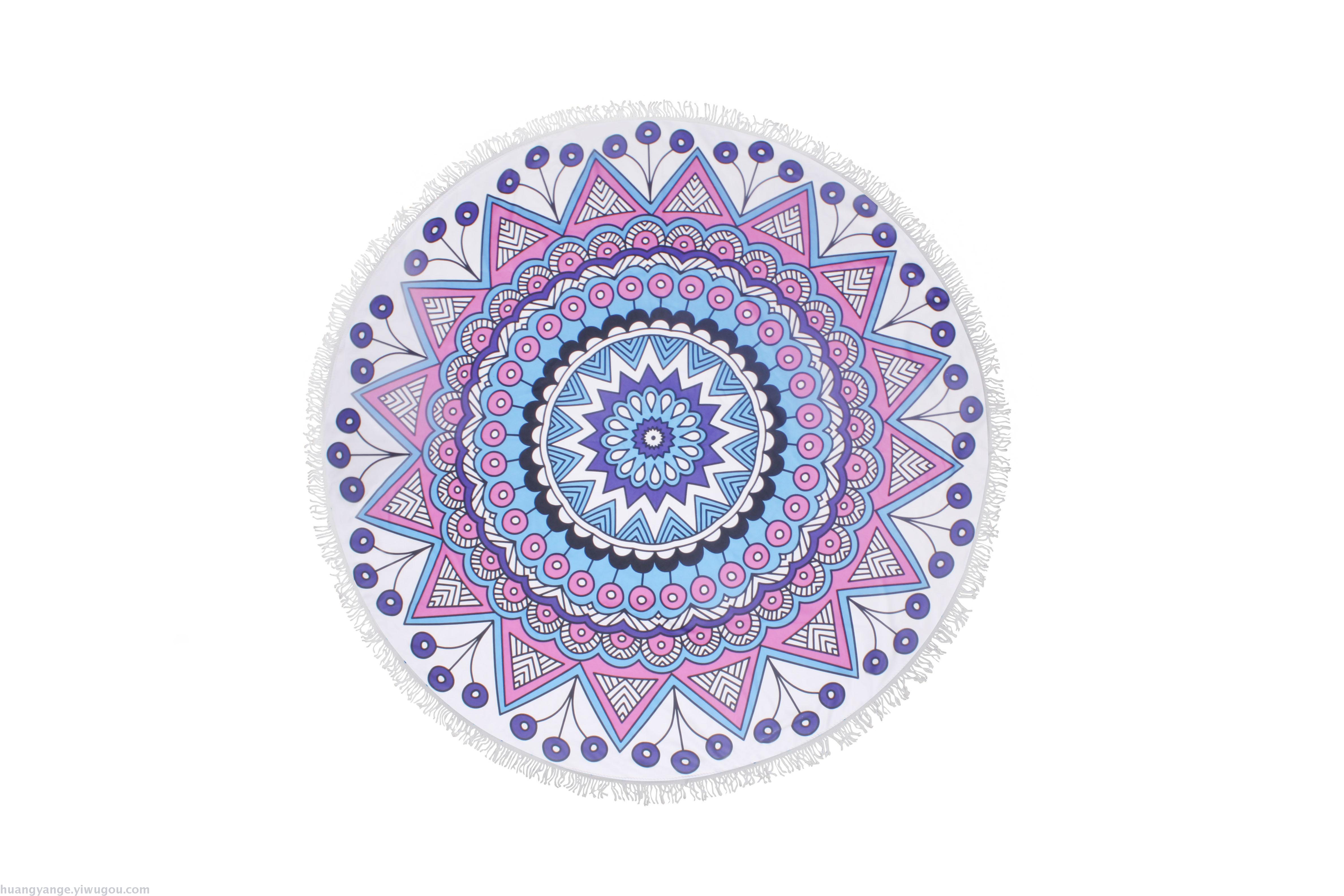 Round beach towel, oversized round tassel round blanket, round scarf, bath towel Specification image