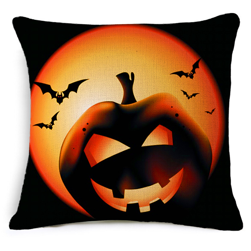 Wholesale of popular Halloween pillows, creative European and American linen printed pillow covers and home cushions Specification image