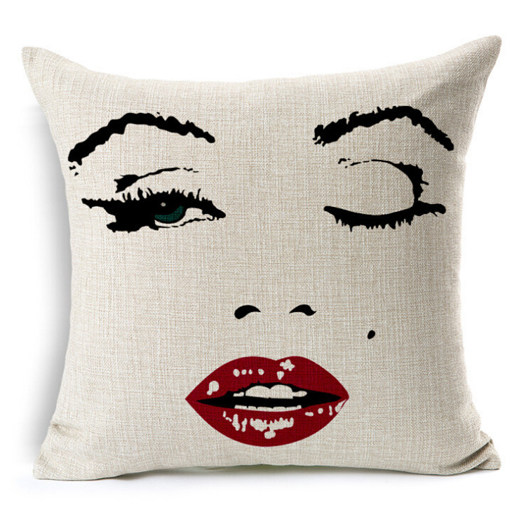 Wholesale of new cotton and linen pillow covers with British royal Dreamla pattern cushions Specification image