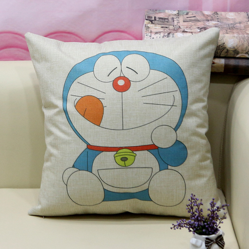 Hot-selling cartoon Doraemon cat throw pillows, home sofa cushions, nap cushions, and rest pillows Application Scenario