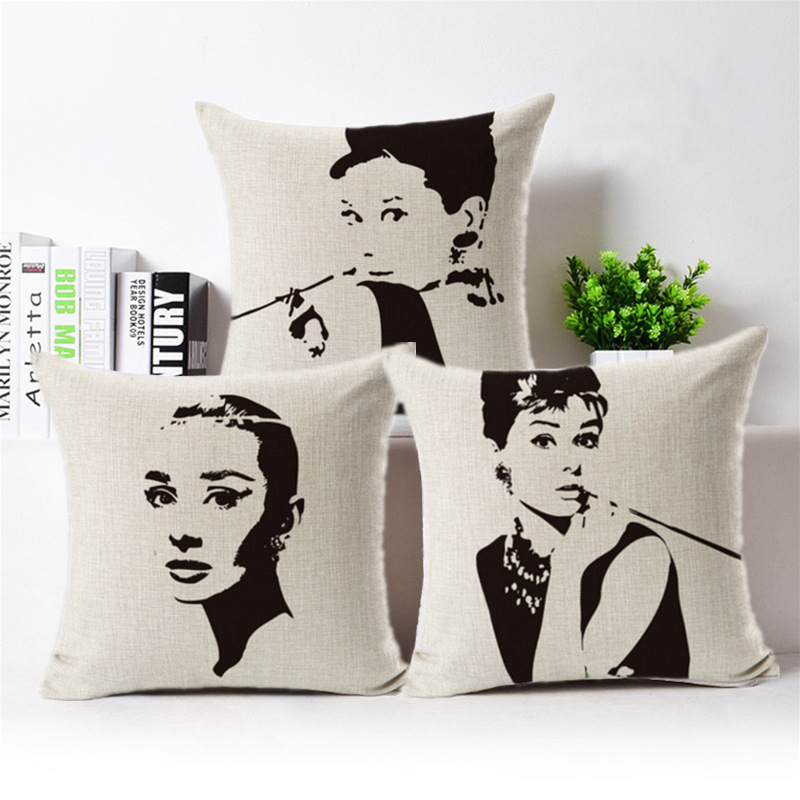 Black and white series European and American style cushions, midday rest pillows, car seat cushions and cushions