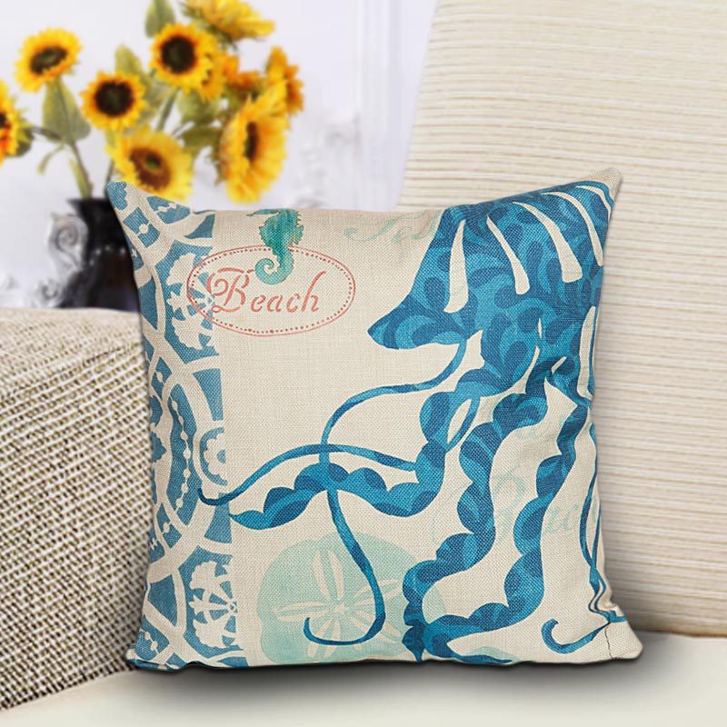 Factory direct sales of high-quality flax Marine biological cushions, pillowcases, and export gifts Application Scenario