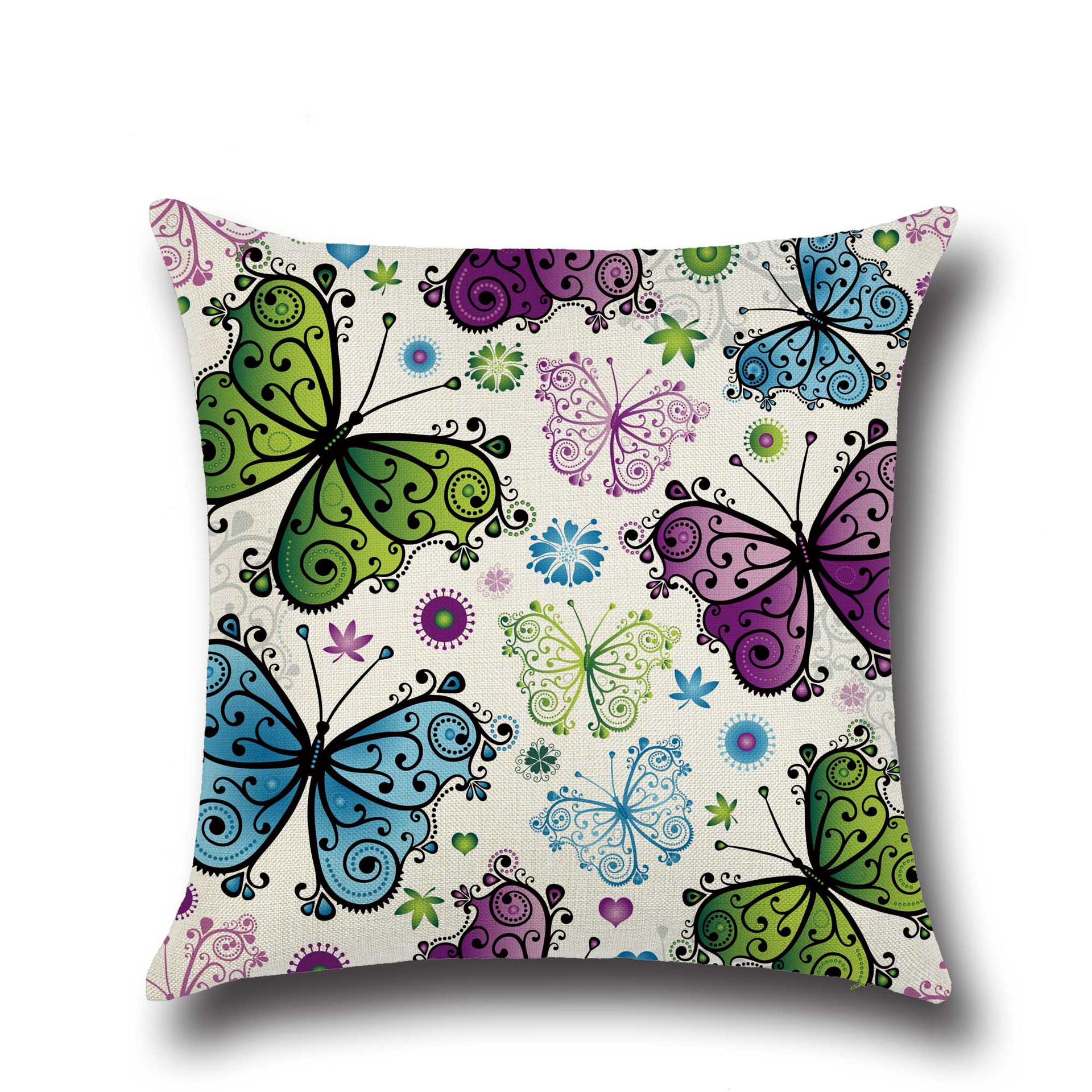 Cotton and linen printed pillow covers, custom-made by Yiwu home textile fabric pillow manufacturer based on provided drawings details Picture